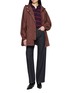 Figure View - Click To Enlarge - YVES SALOMON - Hooded Zip Up Parka Coat