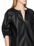  - YVES SALOMON - Balloon Sleeve Leather Top
