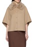 YVES SALOMON Fur Collar Cropped Cashmere Cape