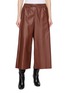 YVES SALOMON Elasticated Wide Leg Leather Pants