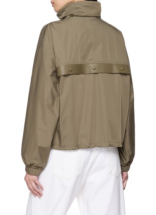 Back View - Click To Enlarge - YVES SALOMON - Stand Collar Zip Up Parka