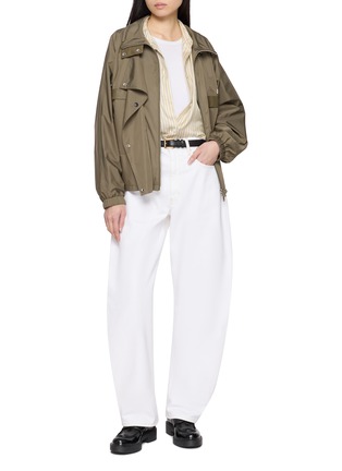 Figure View - Click To Enlarge - YVES SALOMON - Stand Collar Zip Up Parka