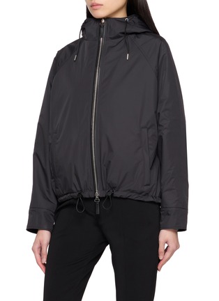 Detail View - Click To Enlarge - YVES SALOMON - Hooded Zip Up Wool Jacket