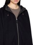  - YVES SALOMON - Hooded Zip Up Wool Jacket