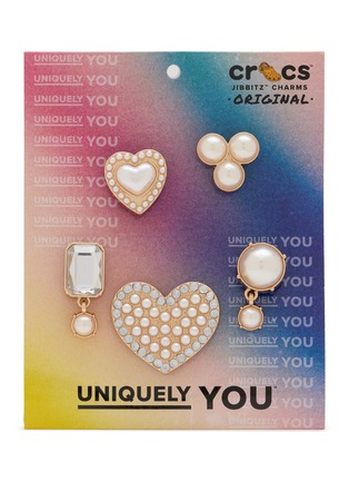 Main View - Click To Enlarge Main View - Click To Enlarge - CROCS - Pearly Heart Jibbitz Charm — Set of 5