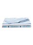LAGOM Cotton King Size Bed Set of 4 — Light Blue/Red Stripes