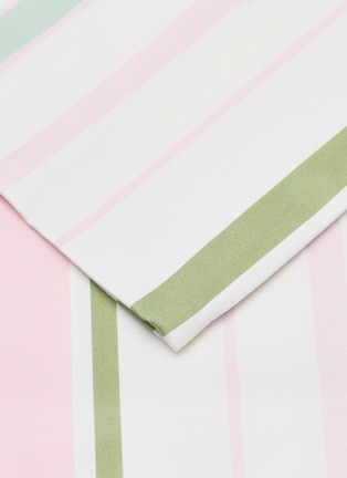 Detail View - Click To Enlarge - LAGOM - Cotton Queen Size Bed Set of 4 — Light Pink/Light Green Stripes