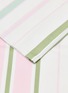 Detail View - Click To Enlarge - LAGOM - Cotton King Size Bed Set of 4 — Light Pink/Light Green Stripes