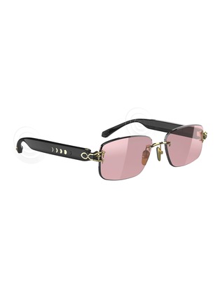 Detail View - Click To Enlarge - CHAMELO - Aura Audio Sunglasses — Black/Calm