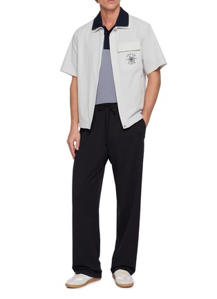 Figure View - Click To Enlarge - SOUTHCAPE - Embossed Dinosaur Logo Polo Shirt