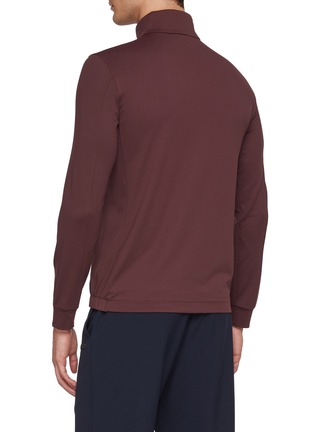 Back View - Click To Enlarge - SOUTHCAPE - Stand Collar Half Zip T-Shirt