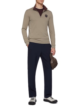 Figure View - Click To Enlarge - SOUTHCAPE - Logo Emblem Intarsia Sleeve T-Shirt