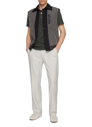 Figure View - Click To Enlarge - SOUTHCAPE - Monogram Logo Quick Dry Polo Shirt