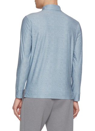 Back View - Click To Enlarge - SOUTHCAPE - Monogram Quick Dry UV Block Polo Shirt