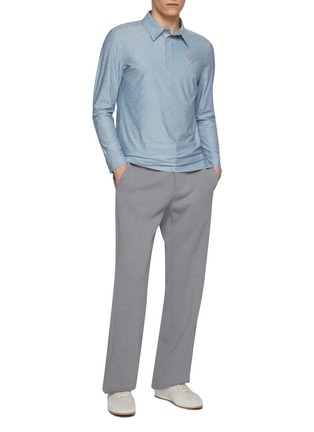 Figure View - Click To Enlarge - SOUTHCAPE - Monogram Quick Dry UV Block Polo Shirt