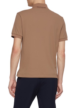 Back View - Click To Enlarge - SOUTHCAPE - Dinosaur Patch Breathable Quick Dry Polo Shirt
