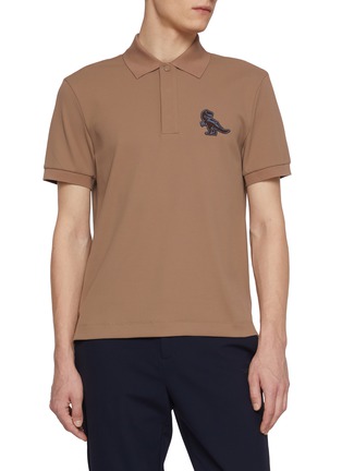 Main View - Click To Enlarge - SOUTHCAPE - Dinosaur Patch Breathable Quick Dry Polo Shirt
