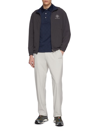 Figure View - Click To Enlarge - SOUTHCAPE - Monogram Logo Quick Dry Polo Shirt