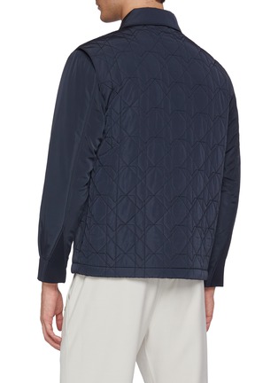 Back View - Click To Enlarge - SOUTHCAPE - Logo Embroidered Pocket Quilted Jacket