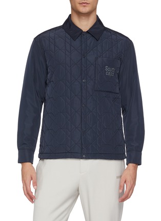 Main View - Click To Enlarge - SOUTHCAPE - Logo Embroidered Pocket Quilted Jacket