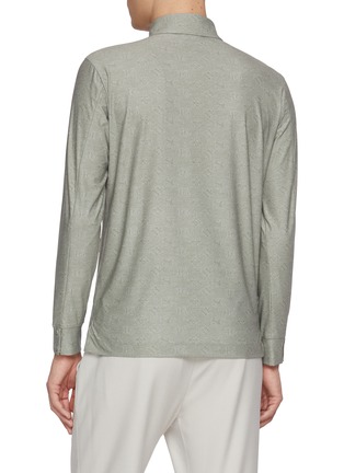 Back View - Click To Enlarge - SOUTHCAPE - Monogram Quick Dry UV Block Polo Shirt