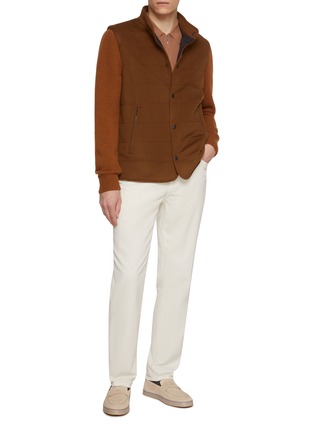 Figure View - Click To Enlarge - EQUIL - Stand Collar Hybrid Wool Cashmere Jacket