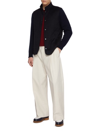 Figure View - Click To Enlarge - EQUIL - Stand Collar Hybrid Wool Cashmere Jacket