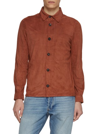 Main View - Click To Enlarge - EQUIL - Button Up Suede Overshirt