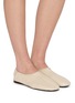 Figure View - Click To Enlarge - ALAÏA - Flat Ballerina Leather Slippers