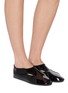 Figure View - Click To Enlarge - ALAÏA - Flex Patent Slippers