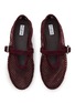Detail View - Click To Enlarge - ALAÏA - La Ballerine Suede Mesh Mary Jane Flats