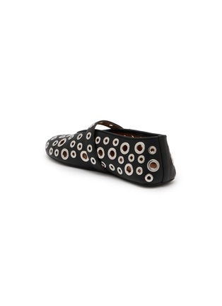 - ALAÏA - La Ballerine Eyelet Embellished Leather Mary Jane Flats