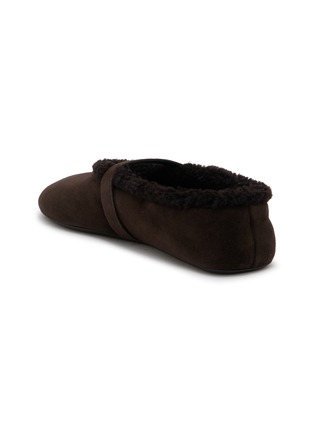  - ALAÏA - La Ballerine Shearling Suede Mary Jane Flats