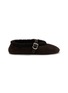 Main View - Click To Enlarge - ALAÏA - La Ballerine Shearling Suede Mary Jane Flats