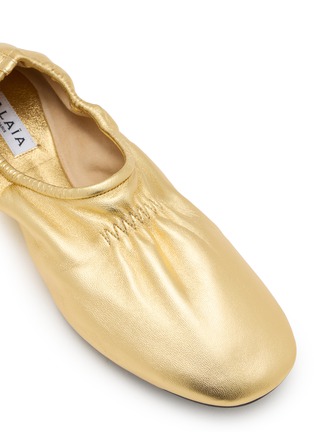 Detail View - Click To Enlarge - ALAÏA - Slipper Leather Ballerina Flats