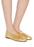 Figure View - Click To Enlarge - ALAÏA - Slipper Leather Ballerina Flats