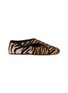 ALAÏA Flat Flex Haircalf Leather Slippers