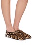 Figure View - Click To Enlarge - ALAÏA - Flat Flex Haircalf Leather Slippers