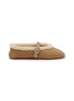 Main View - Click To Enlarge - ALAÏA - La Ballerine Shearling Suede Mary Jane Flats