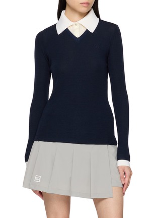 Main View - Click To Enlarge - SOUTHCAPE - Double Layered Long Sleeve Wool Top