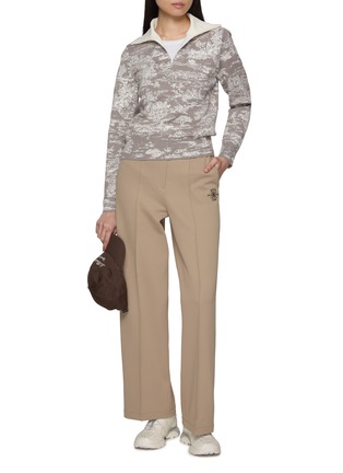 Figure View - Click To Enlarge - SOUTHCAPE - Nature Print Half Zip Knit Jumper