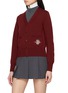Detail View - Click To Enlarge - SOUTHCAPE - Sailor Collar Wool Cardigan