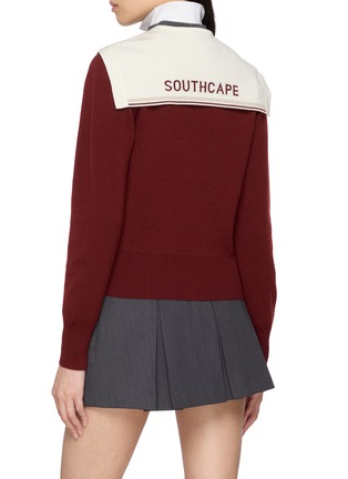 Back View - Click To Enlarge - SOUTHCAPE - Sailor Collar Wool Cardigan