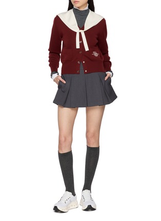 Figure View - Click To Enlarge - SOUTHCAPE - Sailor Collar Wool Cardigan