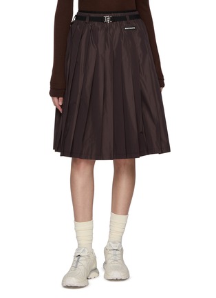 Main View - Click To Enlarge - SOUTHCAPE - Belted Pleated Skirt