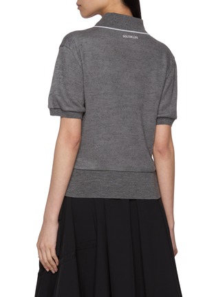 Back View - Click To Enlarge - SOUTHCAPE - Logo Knit Polo Top
