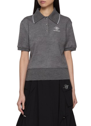 Main View - Click To Enlarge - SOUTHCAPE - Logo Knit Polo Top