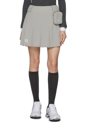Main View - Click To Enlarge - SOUTHCAPE - Pocket Attached Pleated Mini Skirt