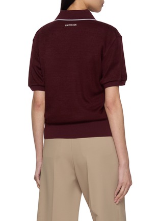 Back View - Click To Enlarge - SOUTHCAPE - Logo Knit Polo Top