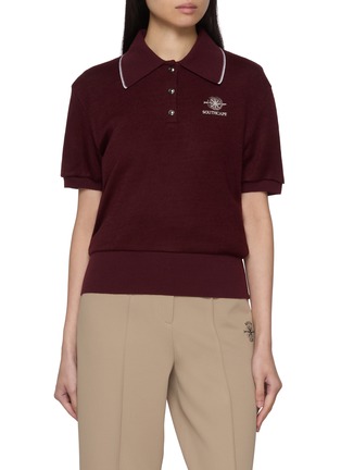 Main View - Click To Enlarge - SOUTHCAPE - Logo Knit Polo Top